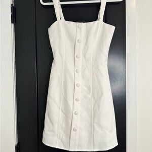 NWT Chic White Button-Front Mini Dress